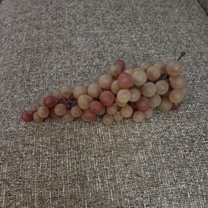 Vintage Pair of Soft Rubber Faux Grape Clusters Made in Hong Kong Mid Century